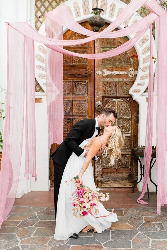 Milennial Pink Boho Dream Wedding at Korakia in Palm Springs