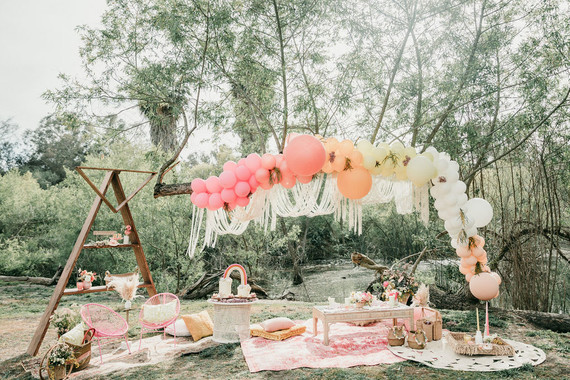 Rainbow alpaca girl's birthday party for twins