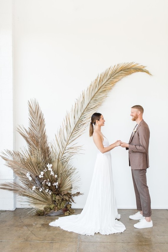 Natural tone modern Wabi Sabi wedding ideas