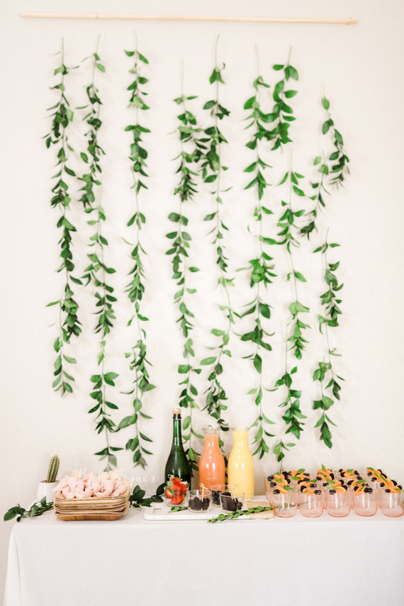 Botanical themed girl's baby shower