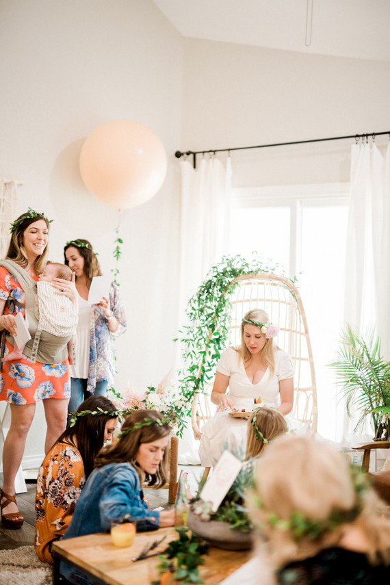 Botanical themed girl's baby shower