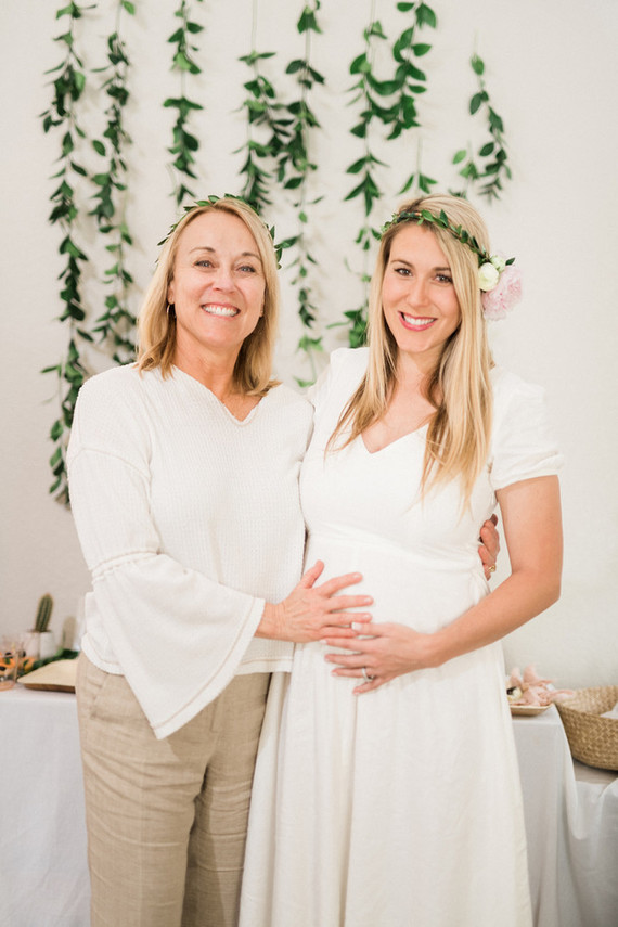 Botanical themed girl's baby shower