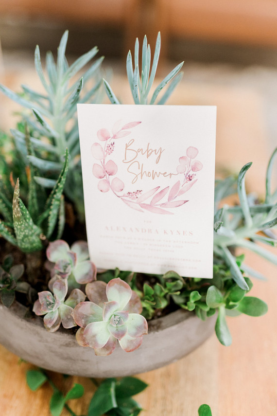Botanical themed girl's baby shower