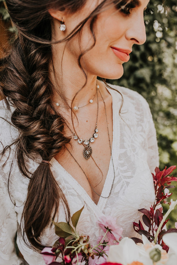 Braided bridal hairstyle