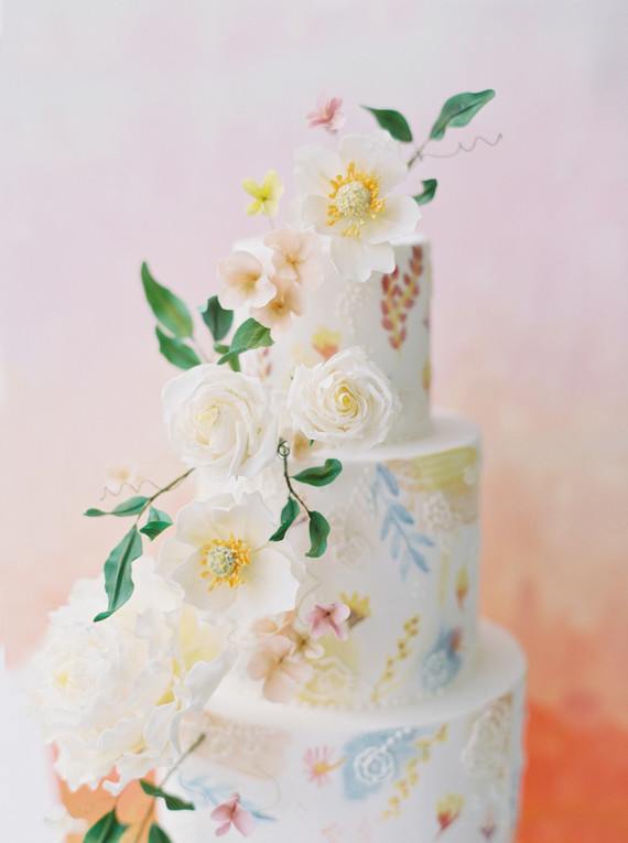 Delicate painterly spring wedding ideas