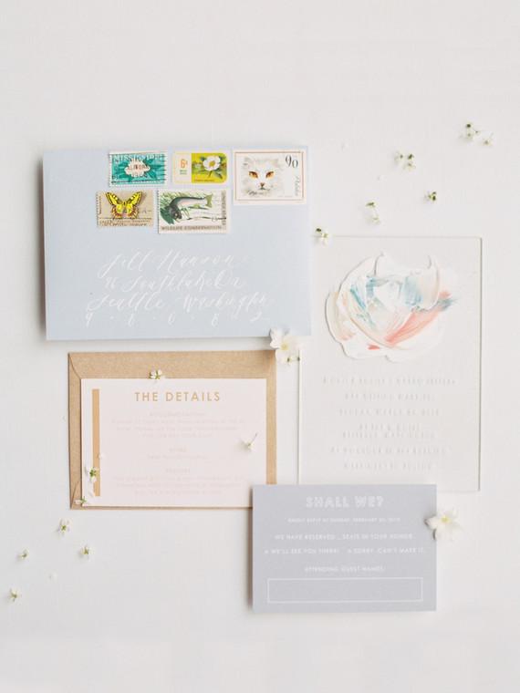 Delicate painterly spring wedding ideas