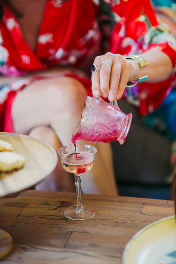 beautifully rustic Anderson Valley wedding with a hippie bus and floral mandala