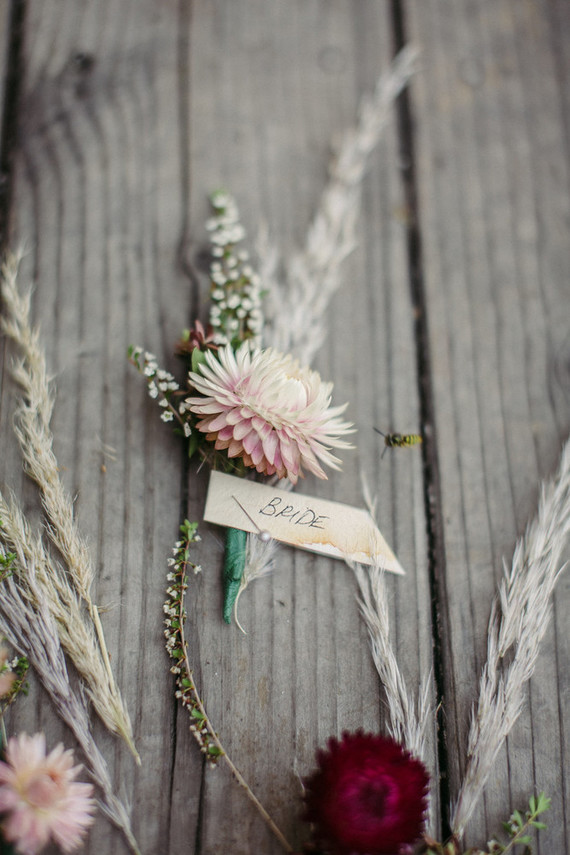 strawflower boutonniere Inspiration