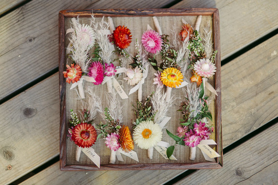 strawflower boutonnieres