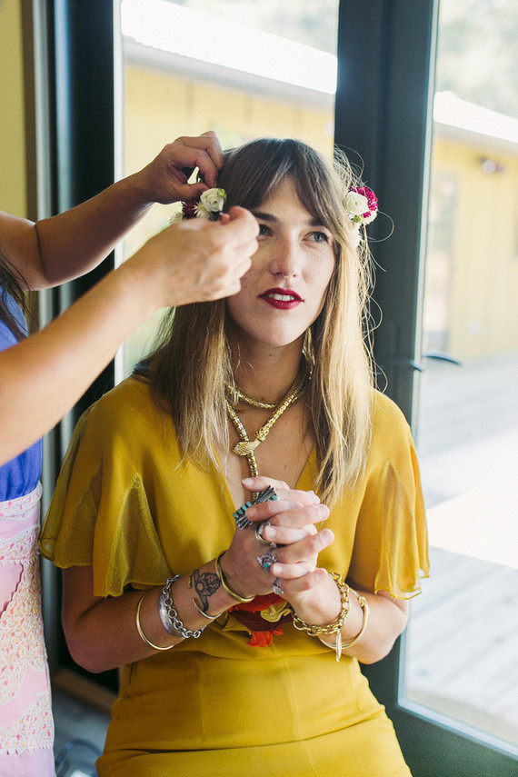 mustard yellow bridesmaid dress