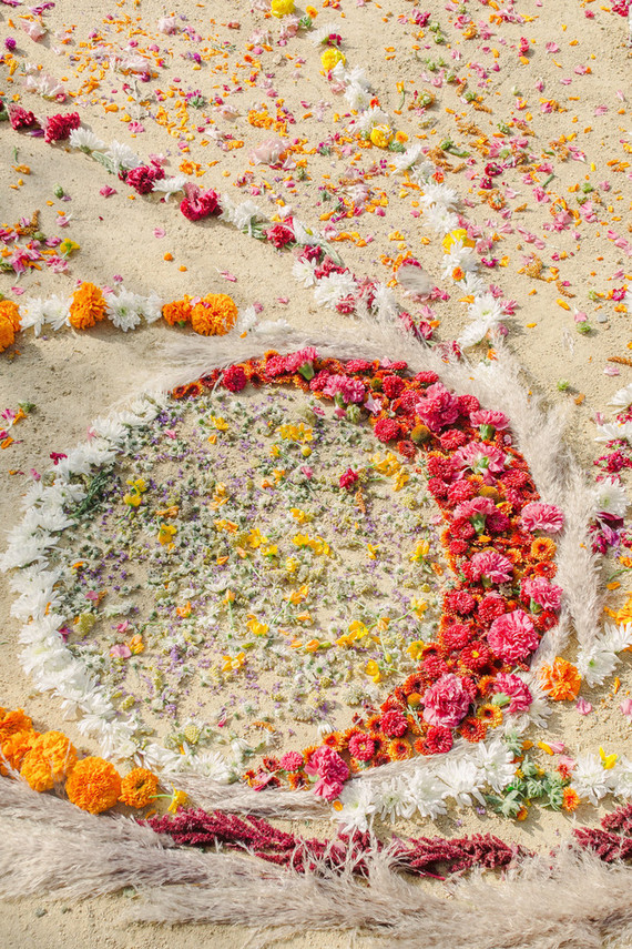 floral mandala for wedding ceremony