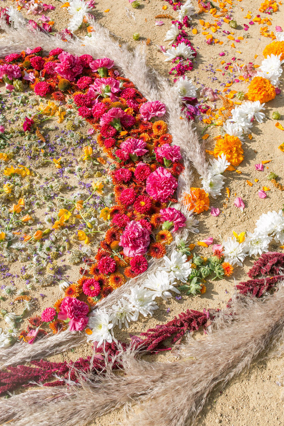 floral mandala for wedding ceremony