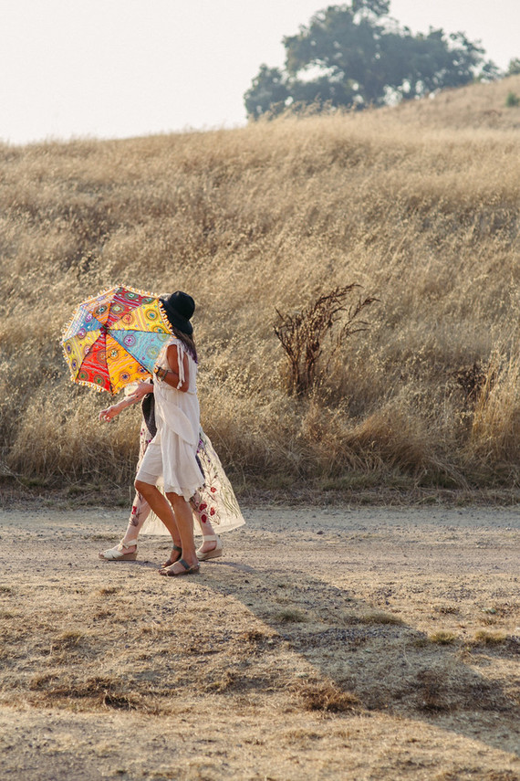 beautifully rustic Anderson Valley wedding with a hippie bus and floral mandala
