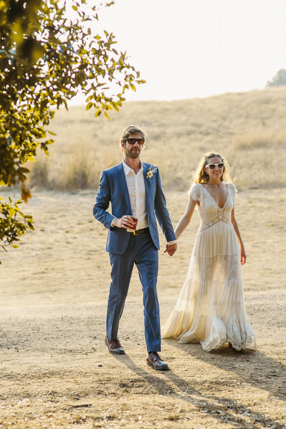 beautifully rustic Anderson Valley wedding with a hippie bus and floral mandala
