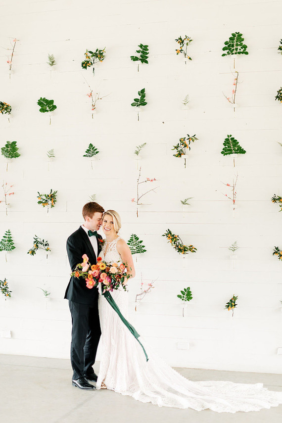 Floral wall at the Prospect House in Austin Texas