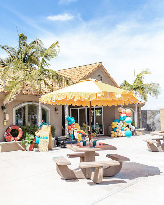 Surf themed 1st birthday party