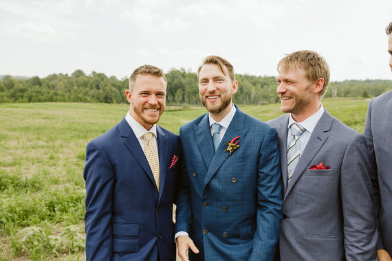 Farm to table summer wedding with pops of red and a PARADE