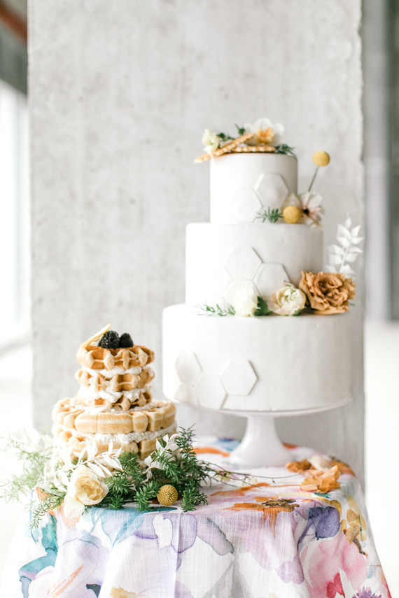 Waffle wedding cake! Inspiration