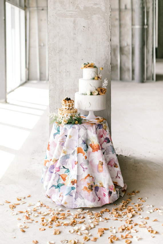 Marigold and grey modern tropical wedding ideas