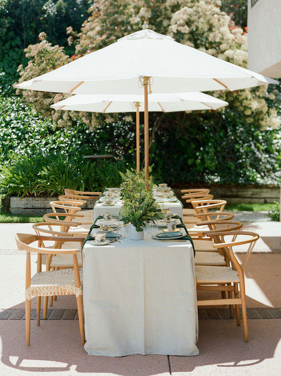 High tea backyard baby shower with baby animals