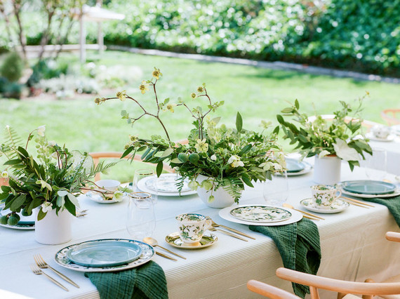 High tea backyard baby shower with baby animals