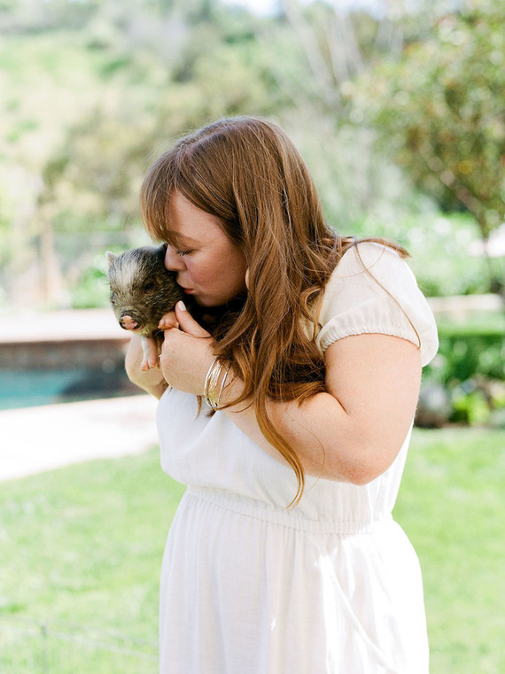 High tea backyard baby shower with baby animals
