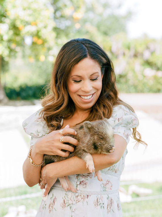 High tea backyard baby shower with baby animals