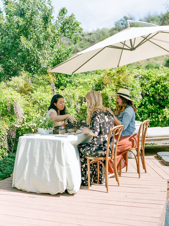 High tea backyard baby shower with baby animals