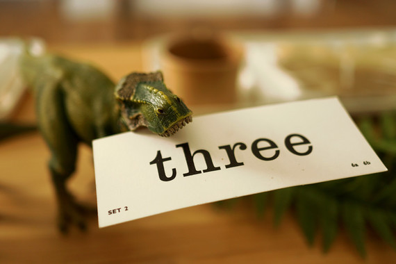 Natural dinosaur themed 3rd birthday