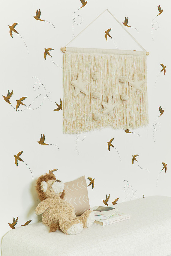 Rylee + Cru wallpaper | neutral nursery and kids room ideas on 100 Layer Cakelet