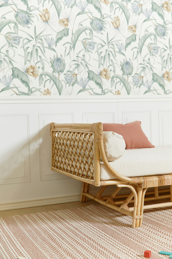 Floral protea wallpaper from Rylee + Cru for Lulu & Georgia