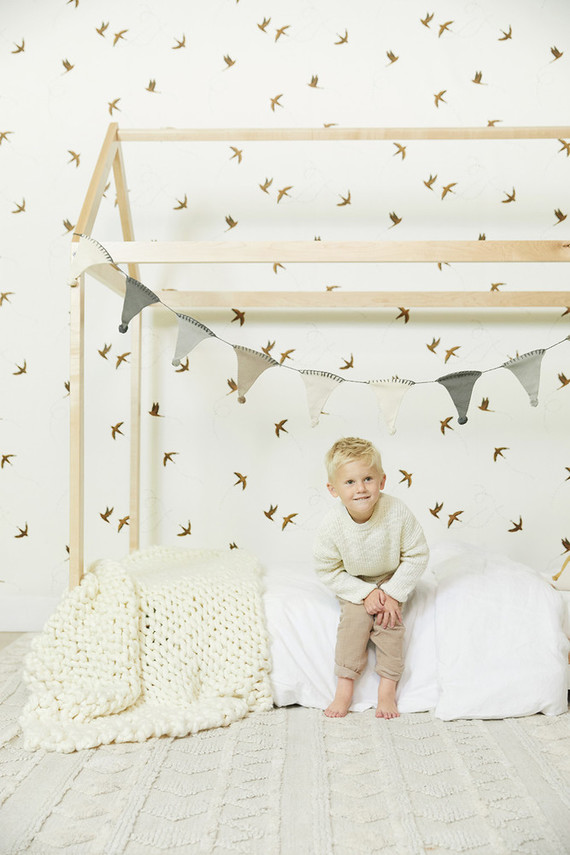 Rylee + Cru wallpaper | neutral nursery and kids room ideas on 100 Layer Cakelet Inspiration