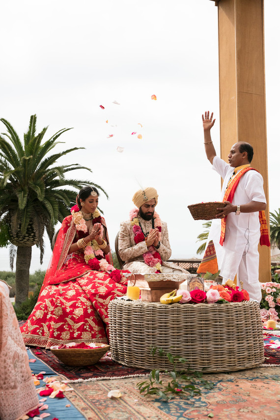 Colorful luxe Indian wedding at Bacara in Santa Barbara