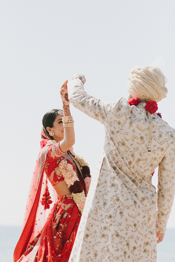 Colorful luxe Indian wedding at Bacara in Santa Barbara