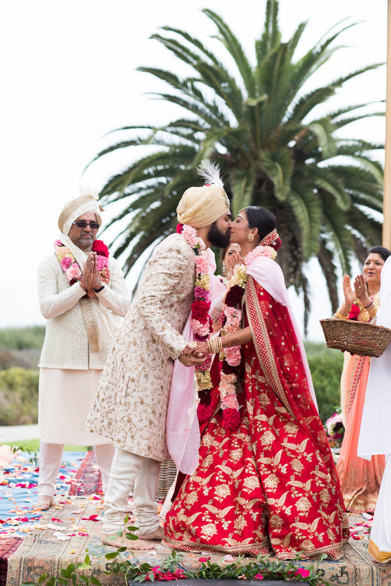 Colorful luxe Indian wedding at Bacara in Santa Barbara Inspiration