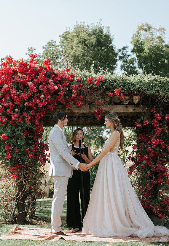 A rustic barn wedding at Red Barn Ranch inspired by berries and summer flowers