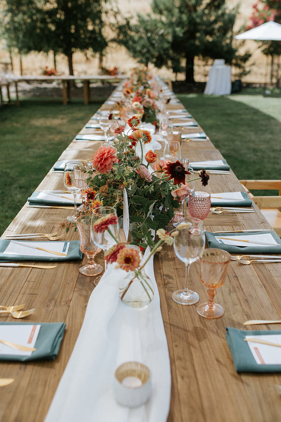 A rustic barn wedding at Red Barn Ranch inspired by berries and summer flowers Inspiration