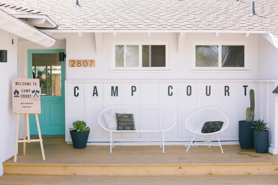 Backyard camp-themed 5th birthday party