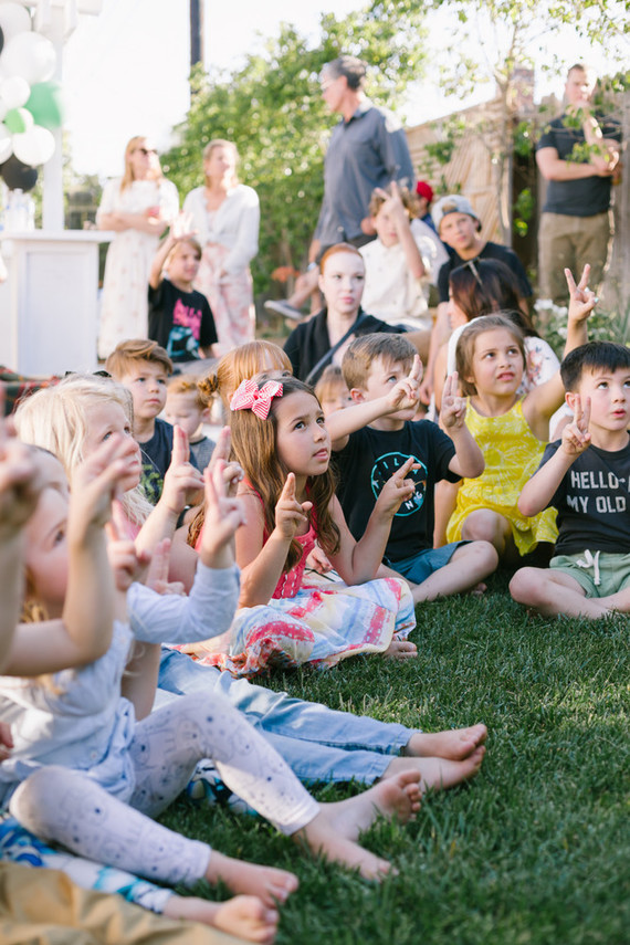 Backyard camp-themed 5th birthday party