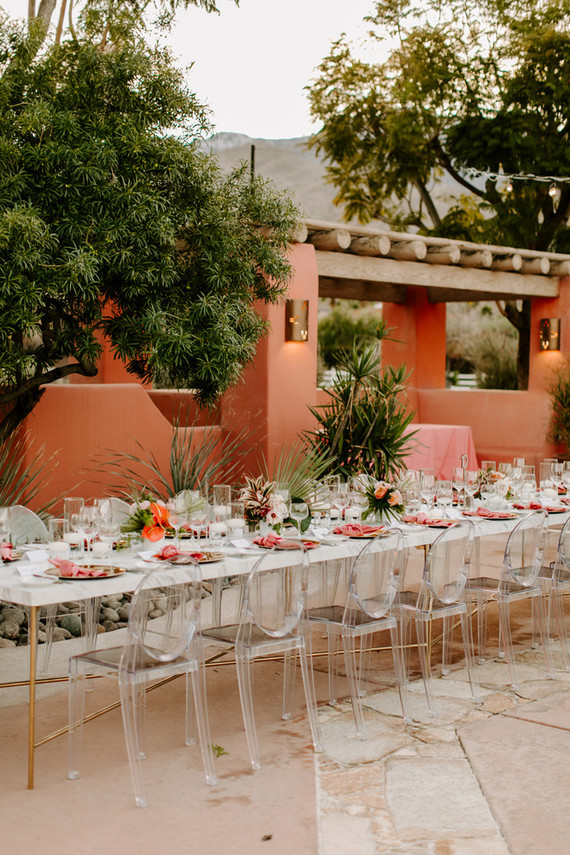 Pink modern tables cape