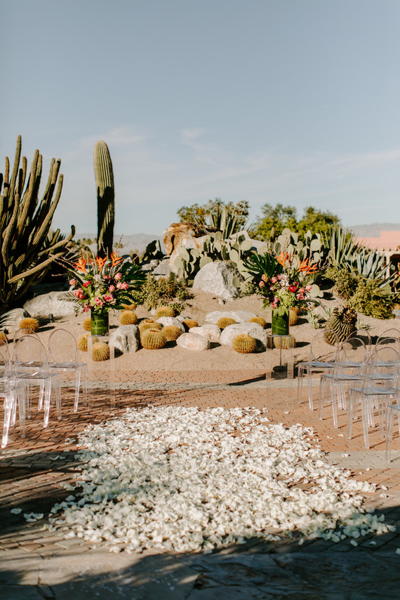 Luxe pink Palm Springs wedding at The Pond Estate