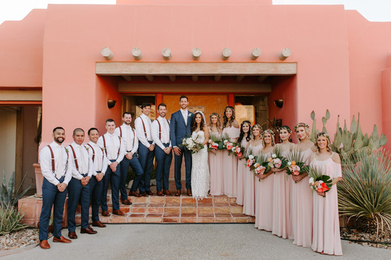 Luxe pink Palm Springs wedding at The Pond Estate