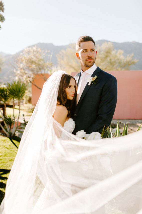Luxe pink Palm Springs wedding at The Pond Estate