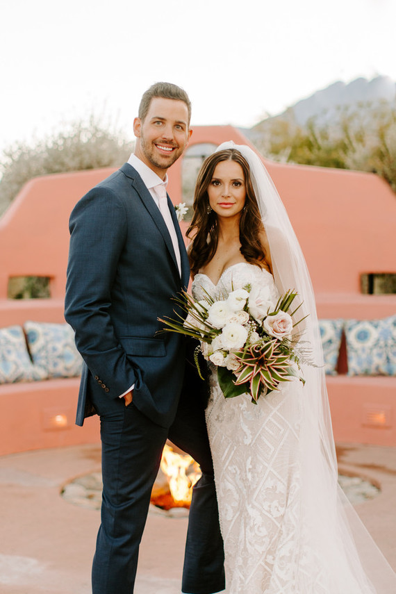 Luxe pink Palm Springs wedding at The Pond Estate