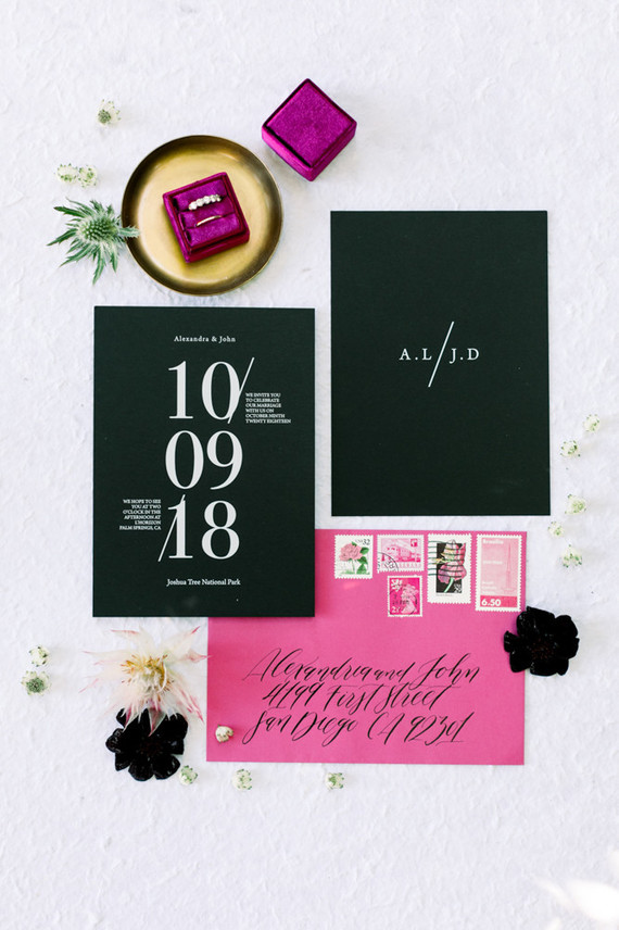 Modern wedding invitations