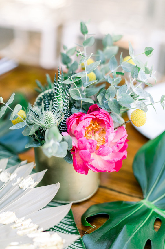 Wedding peony centerpiece