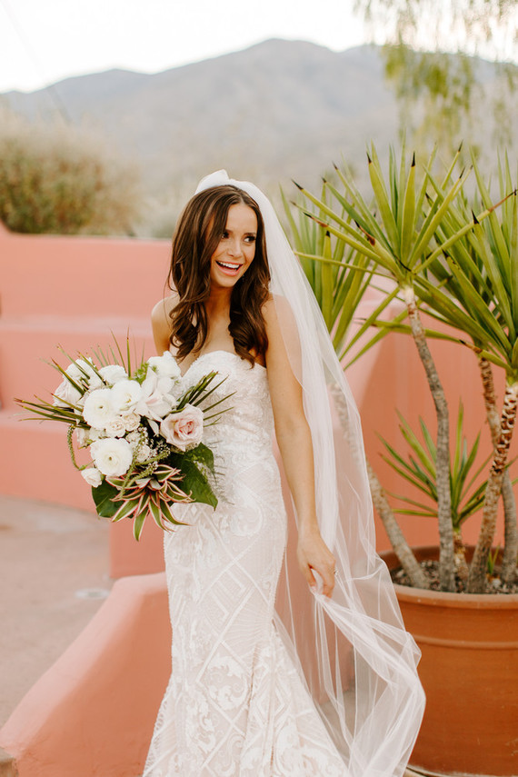 Luxe pink Palm Springs wedding at The Pond Estate