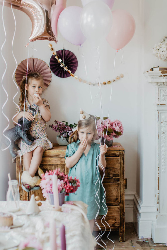 4th birthday breakfast party at home for twin girls