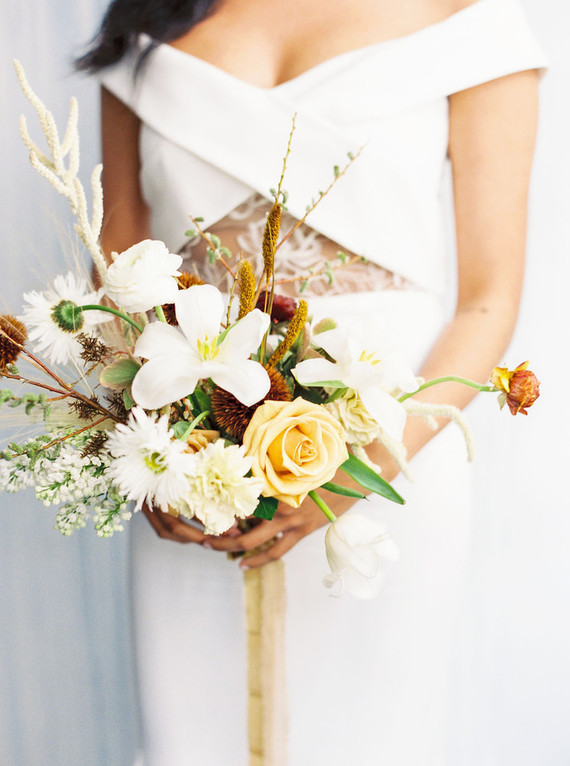 Modern wedding flowers