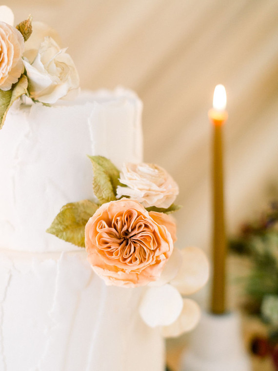 Floral wedding cake